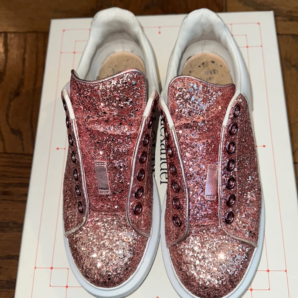 Alexander McQueen  oversized glitter platform sneakers